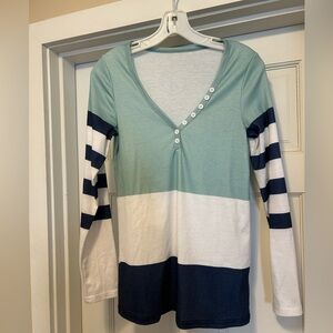 Preppy/ Trendy Henley- Small